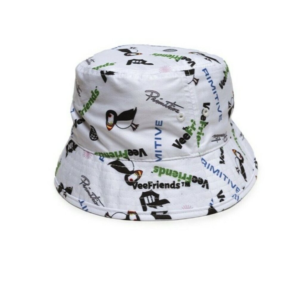 Primitive x VeeFriends Collab Productive Puffin White Bucket Hat One Size Gary V
